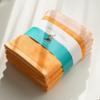 Luzia Striped Workout Towel for Sweat (Pack of 4) - Premium Quality 100% Turkish Cotton - Lightweight and Super Absorbent for Exercise, Sports, Workout, Fitness, Gym, Yoga, Running (Orange) view 1
