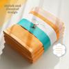 Luzia Striped Workout Towel for Sweat (Pack of 4) - Premium Quality 100% Turkish Cotton - Lightweight and Super Absorbent for Exercise, Sports, Workout, Fitness, Gym, Yoga, Running (Orange) view 3