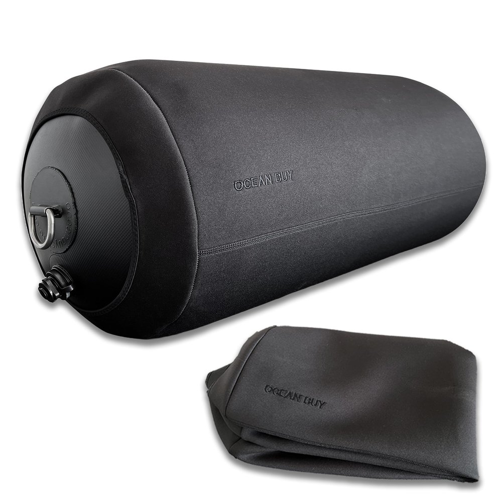 Ocean Buy Duo Inflatable Boat Fender with Cover  12" x 24" Heavy Duty Inflatable Dock Bumper for Boats, Yachts & Sailboats  Air & Water Fill, Hurricane-Tested, UV Resistant Mooring Fender