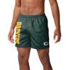 Green Bay Packers NFL Mens Solid Wordmark Swimming Trunks view 2