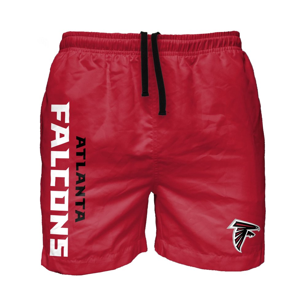Atlanta Falcons NFL Mens Solid Wordmark Swimming Trunks