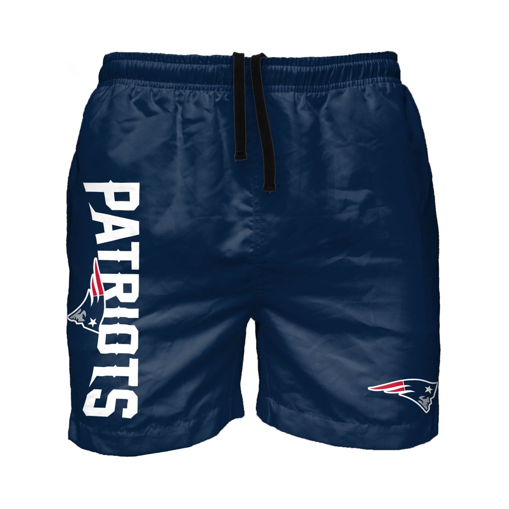 New England Patriots NFL Mens Solid Wordmark Swimming Trunks