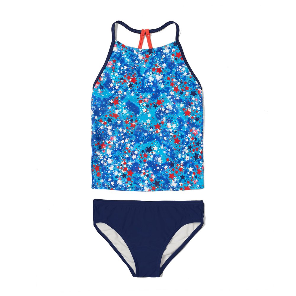 Speedo Girl's Swimsuit Two Piece Tankini Thin Strap