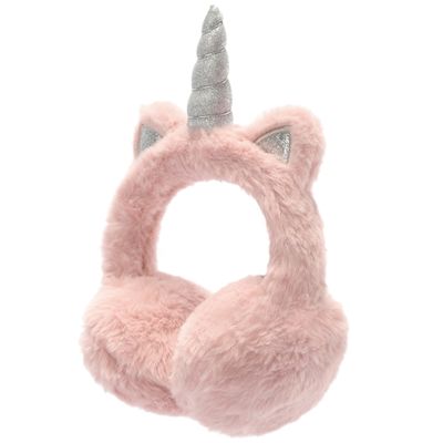 Brook + Bay Fuzzy Earmuffs for Kids - Furry Ear Muffs for Winter - Adjustable Faux Fur Cold Weather Earmuff - Orejeras para el Frio - Cute Knitted Unisex Pattern for Girls & Boys