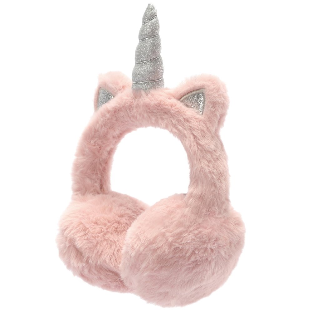 Brook + Bay Fuzzy Earmuffs for Kids - Furry Ear Muffs for Winter - Adjustable Faux Fur Cold Weather Earmuff - Orejeras para el Frio - Cute Knitted Unisex Pattern for Girls & Boys