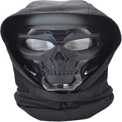 Airsoft Skull Full Face Protective Mask Balaclava Mask Adjustable for Outdoor Sports CS Cosplay Tactical Skull Mask