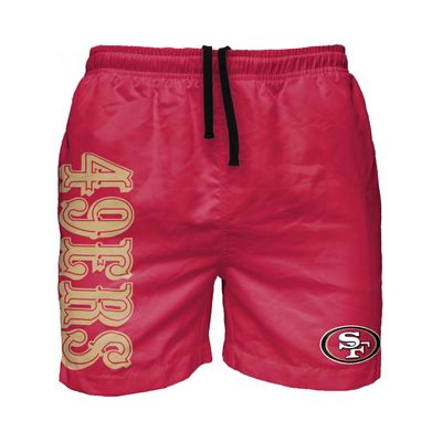 FOCO San Francisco 49ers NFL Mens Solid Wordmark Swimming Trunks
