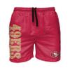 FOCO San Francisco 49ers NFL Mens Solid Wordmark Swimming Trunks view 1