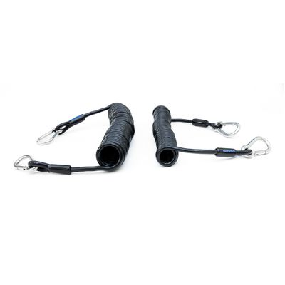 Tigress Coiled Safety Tether, Durable UV Resistant 630 Pound Tether Keeps Valuable Fishing Equipment Tethered to The Boat