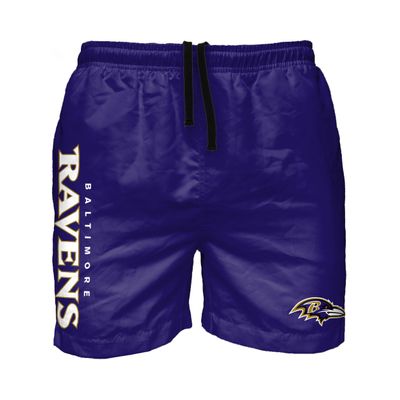 Baltimore Ravens NFL Mens Solid Wordmark Swimming Trunks