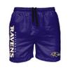 Baltimore Ravens NFL Mens Solid Wordmark Swimming Trunks view 1