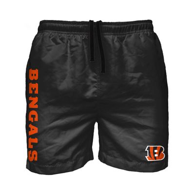 FOCO Cincinnati Bengals NFL Mens Solid Wordmark Swimming Trunks