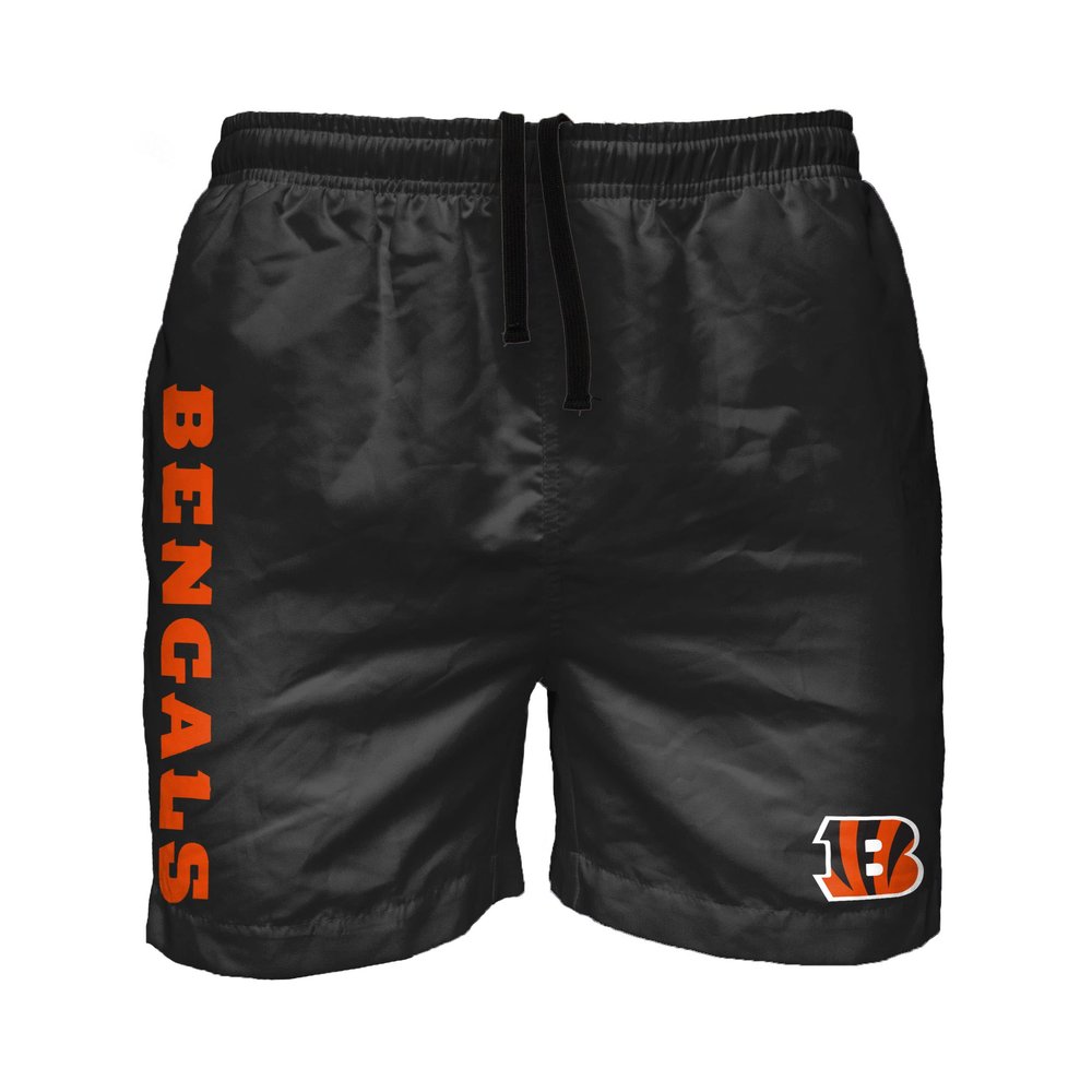 FOCO Cincinnati Bengals NFL Mens Solid Wordmark Swimming Trunks