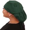 Sparkling EARTH Solid Hunter Green Big Hair Ponytail Classic Surgical Style Scrub Working Cap - Made in The USA! view 4