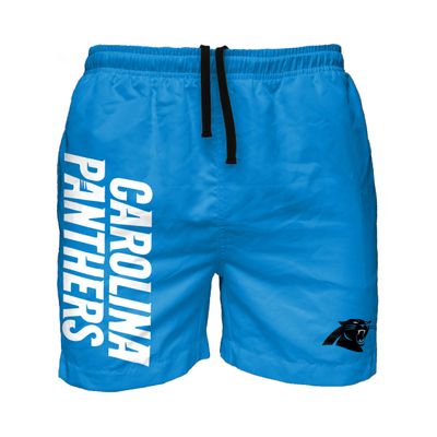 Carolina Panthers NFL Mens Solid Wordmark Swimming Trunks