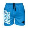 Carolina Panthers NFL Mens Solid Wordmark Swimming Trunks view 1