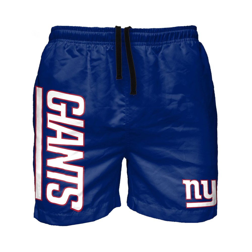 FOCO New York Giants NFL Mens Solid Wordmark Swimming Trunks