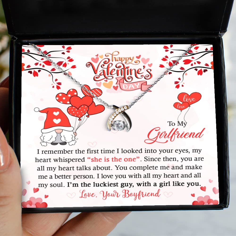Unique Girlfriend Valentines Jewelry, for Girlfriend, Wishbone Necklace Dancing, Funny, Unique, Thoughtful