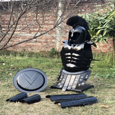 Nautical-Mart Medieval Armor Spartan Muscle Armor Breastplate Armor Helmet Roman Warriors Costume (Complete Troy Muscle Set)
