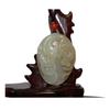 1.8" China Certified Nature Hetian Nephrite Jade Blessing Bat and Ancient Coin Hand Carved Necklace Pendant 4843 view 1