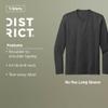 District Re-Tee Long Sleeve - 100% Recycled T-Shirt for Men & Women, Regular Fit Casual Top, Soft & Stylish, Black, 2XL view 4