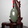 1.7" China Certified Nature Hetian Nephrite Jade Fortune Fish and Bat Hand Carved Necklace Pendant 4846 view 4