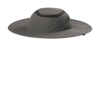 Port Authority Outdoor Ventilated Wide Brim Hat, Sterling Grey, Small/Medium