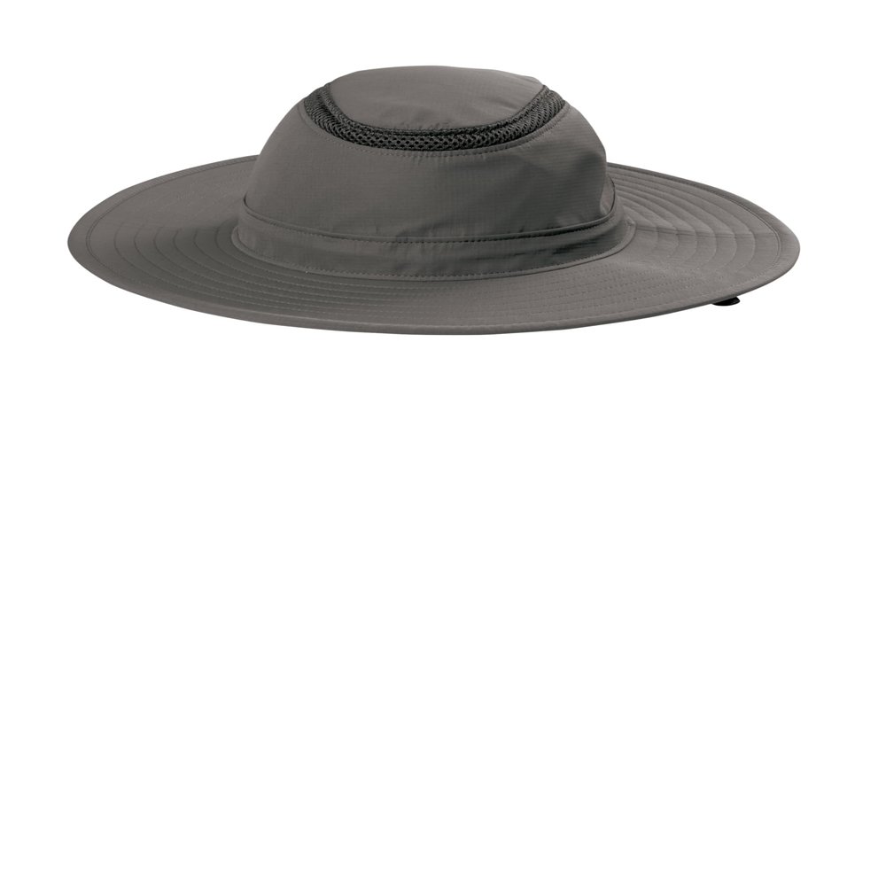 Port Authority Outdoor Ventilated Wide Brim Hat, Sterling Grey, Small/Medium