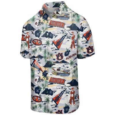 Auburn Tigers NCAA Mens Thematic Stadium Print Button Up Shirt