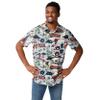 Auburn Tigers NCAA Mens Thematic Stadium Print Button Up Shirt view 2