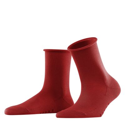 FALKE Women's Active Breeze Socks, Breathable, Cooling, Sustainable Lyocell, Crew, Sweat Wicking, Coolmax Clothing, Red (Scarlet 8228), 8-10.5, 1 Pair