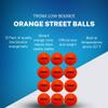 TronX Street Hockey Balls - 12 Pack - Low No Bounce Orange Outdoor Official Street Roller DEK Hockey Balls view 2