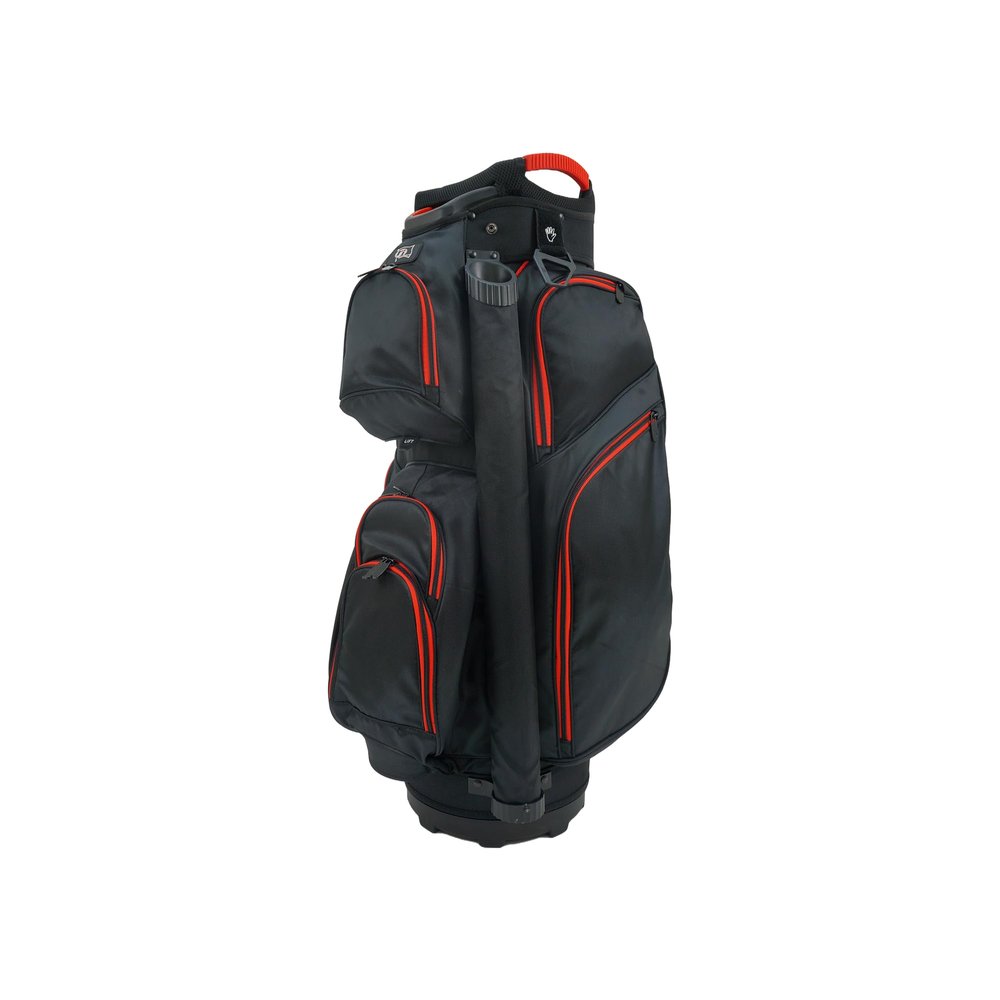 RJ Sports Mission 14 Way Divider Top Golf Cart Bag (Black/Red)