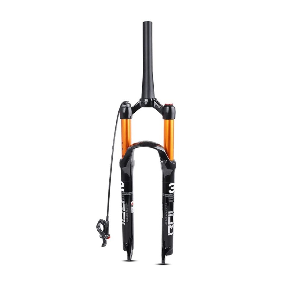 Jejy 26/27.5/29 Inch Suspension Magnesium Alloy Mountain Bike Fork (Manual Lockout - Remote Lockout) (Color : Tapered Remote Lockout, Size : 26)