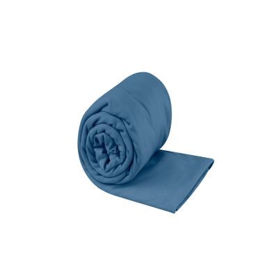 Sea to Summit Portable Pocket Towel for Camping, Gym, and Travel, X-Large (30 x 60 inches), Moonlight Blue