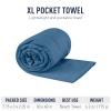 Sea to Summit Portable Pocket Towel for Camping, Gym, and Travel, X-Large (30 x 60 inches), Moonlight Blue view 3