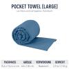 Sea to Summit Portable Pocket Towel for Camping, Gym, and Travel, Large (24 x 48 inches), Moonlight Blue view 2