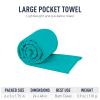 Sea to Summit Portable Pocket Towel for Camping, Gym, and Travel, Large (24 x 48 inches), Baltic Blue view 3