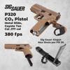 Sg Sauer P320 CO2 .177 Cal Blowback Air Pistol, Coyote Tan with Wearable4U Hard Case Bundle view 3