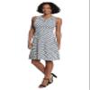 London Times Women's Sleeveless Keyhole Neck Polka Dot Dress with Pleated Skirt view 2