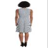 London Times Women's Sleeveless Keyhole Neck Polka Dot Dress with Pleated Skirt view 3