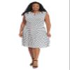 London Times Women's Sleeveless Keyhole Neck Polka Dot Dress with Pleated Skirt view 4