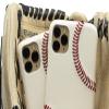 mcmadley Baseball Leather Case for iPhone 13 Pro, Raised Red Stitching, Slim Protective Shockproof Cover view 3