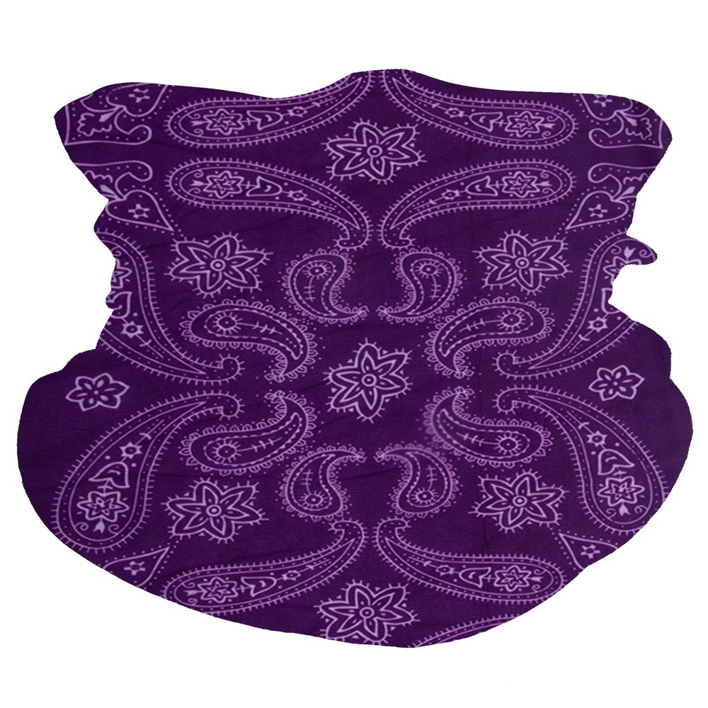 TOP HEADWEAR Multifunctional Face Covering Neck Gaiter Scarf - Navy Paisley