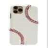mcmadley Baseball Phone Case for iPhone 13 Mini - Made with Professional Baseball Leather and Raised Red Hand Stitching, Thin Case, Protective Grip, Authentic Leather Cover view 2