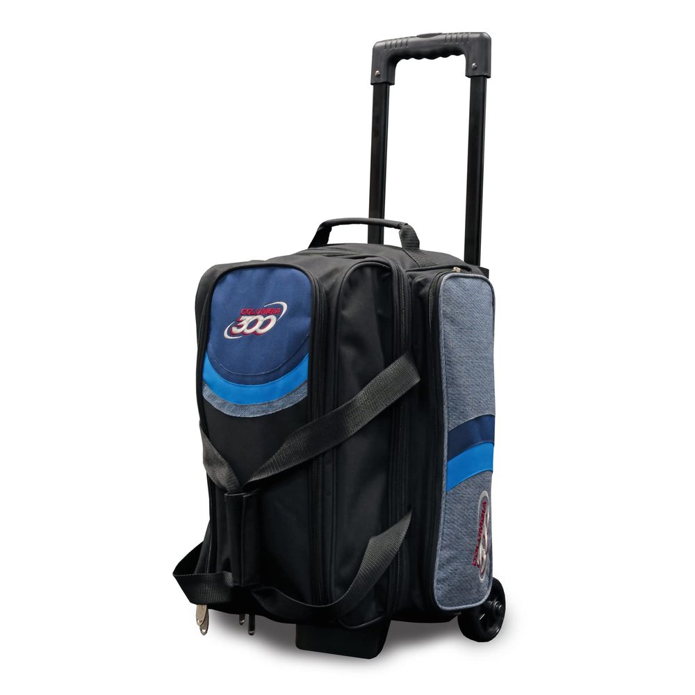 Columbia 300 Boss Double 2 Ball Roller Bowling Bag Blue