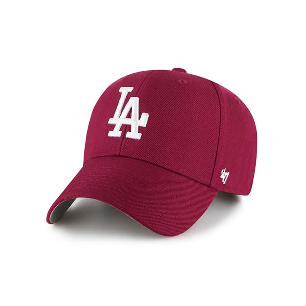 '47 Los Angeles Dodgers Hat Mens Womens MVP Adjustable Baseball Cap, Cardinal Red, One Size
