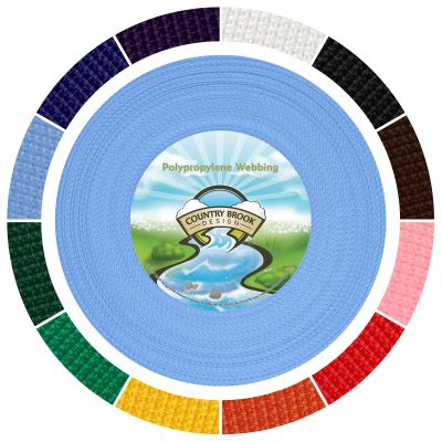 Country Brook Design - 1/2 Inch Lightweight Polypropylene (Polypro) Webbing for Outdoors, Crafting & DIY (Baby Blue, 10 Yards)
