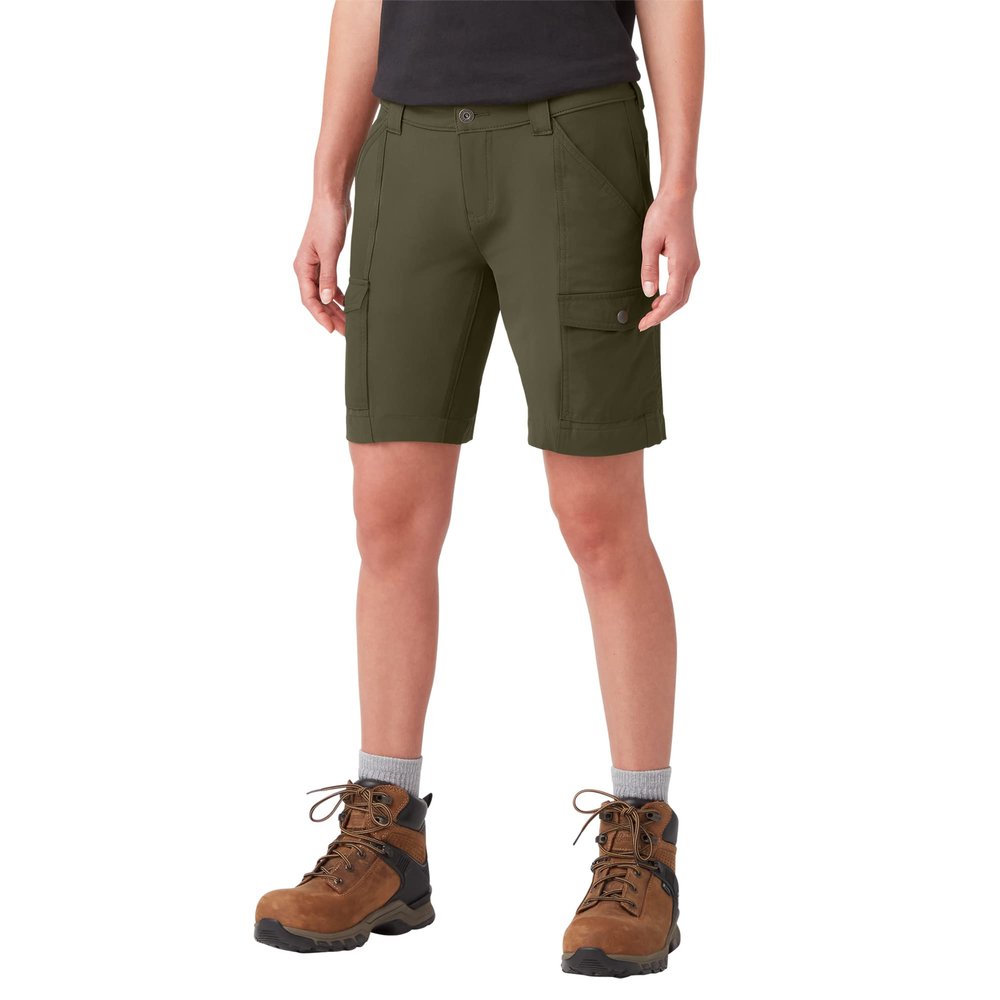 Dickies Women's Cooling Temp-iQ Cargo Shorts, Green, 2