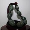1" China Nature Certified Nature Hetian Nephrite Jade The Eight Immortals Hand Carved Bangle Bracelet 4394 view 2